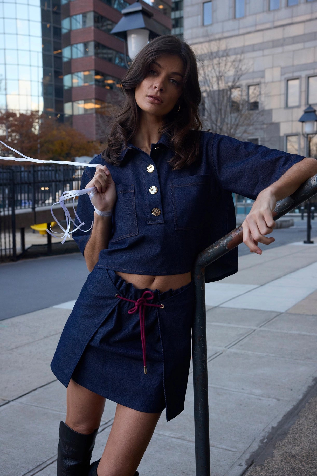 Abel Denim Mini Skirt – LaLa Reverie