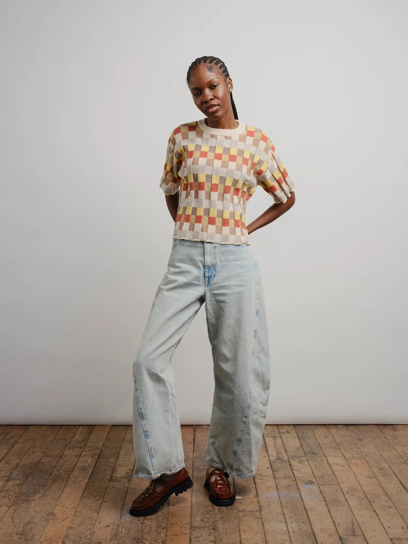 Anni Grid Plaited Tee