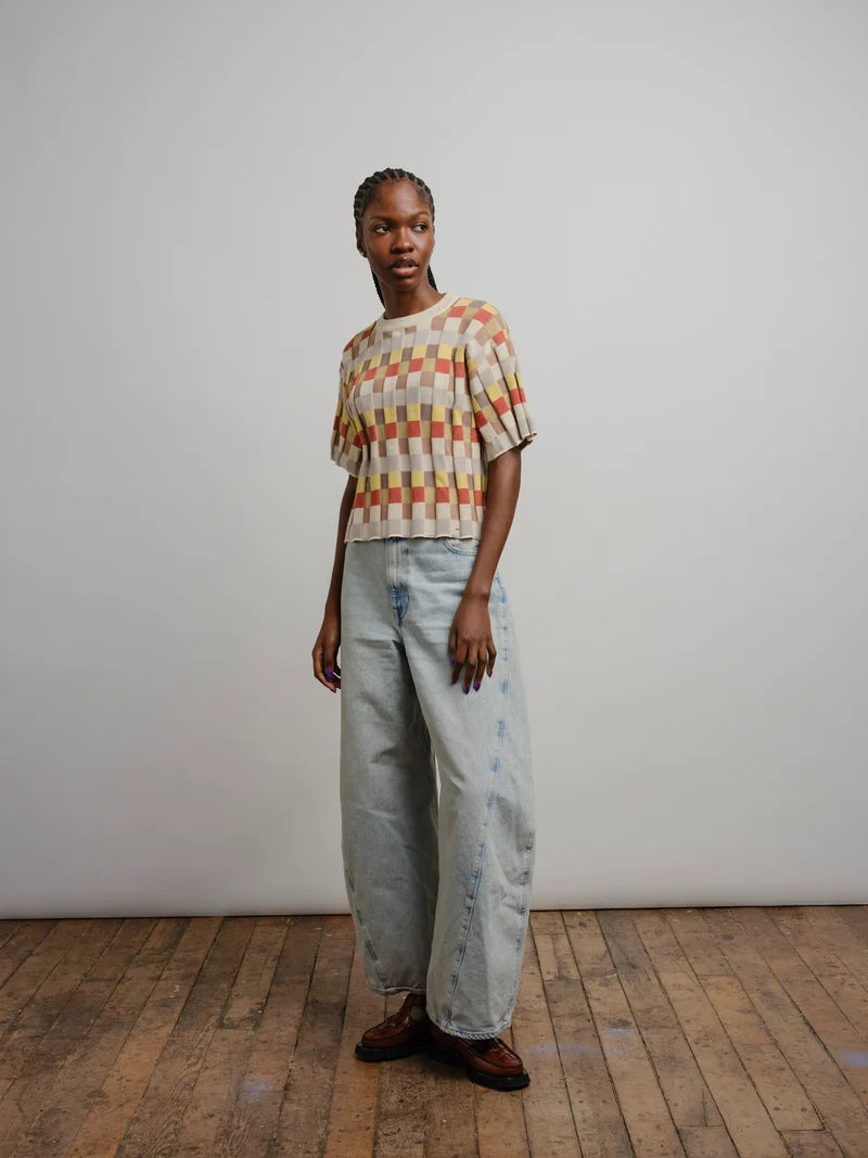 Anni Grid Plaited Tee