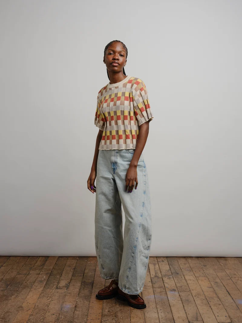 Anni Grid Plaited Tee