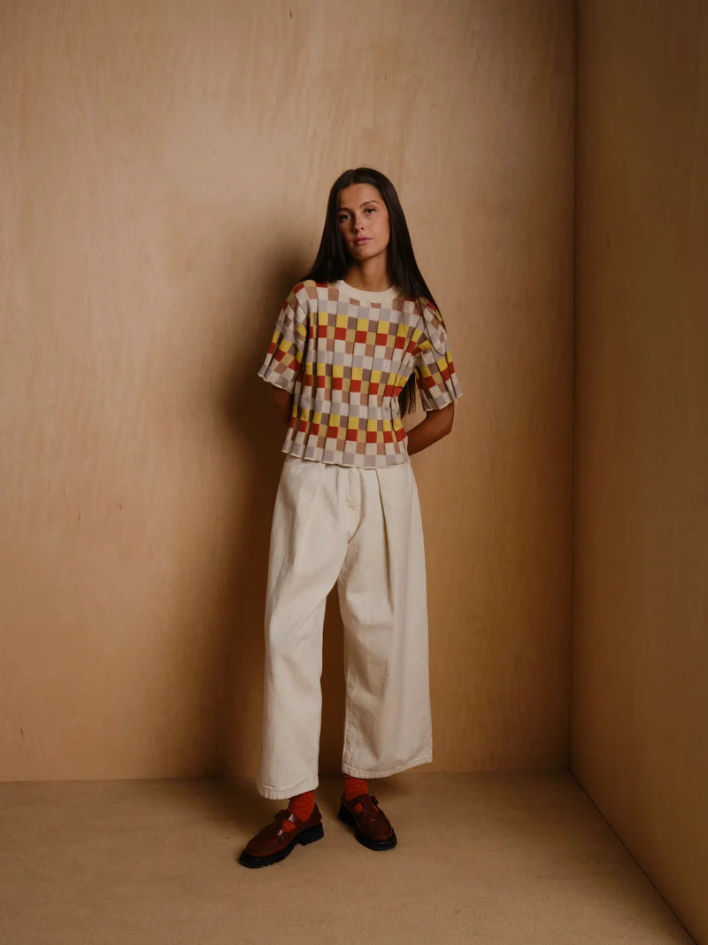 Anni Grid Plaited Tee
