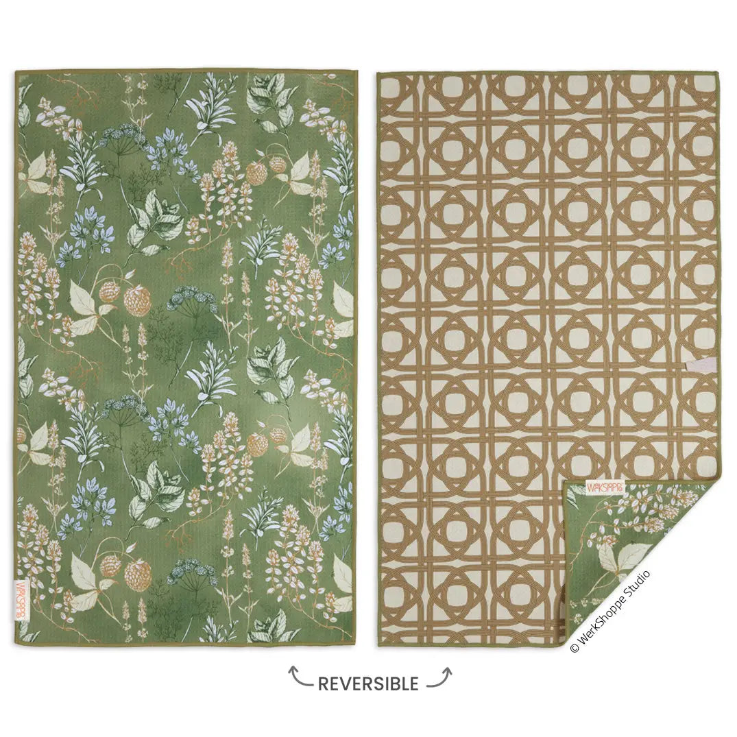 WerkShoppe Kitchen Herbs Microfiber Kitchen Dish Towel