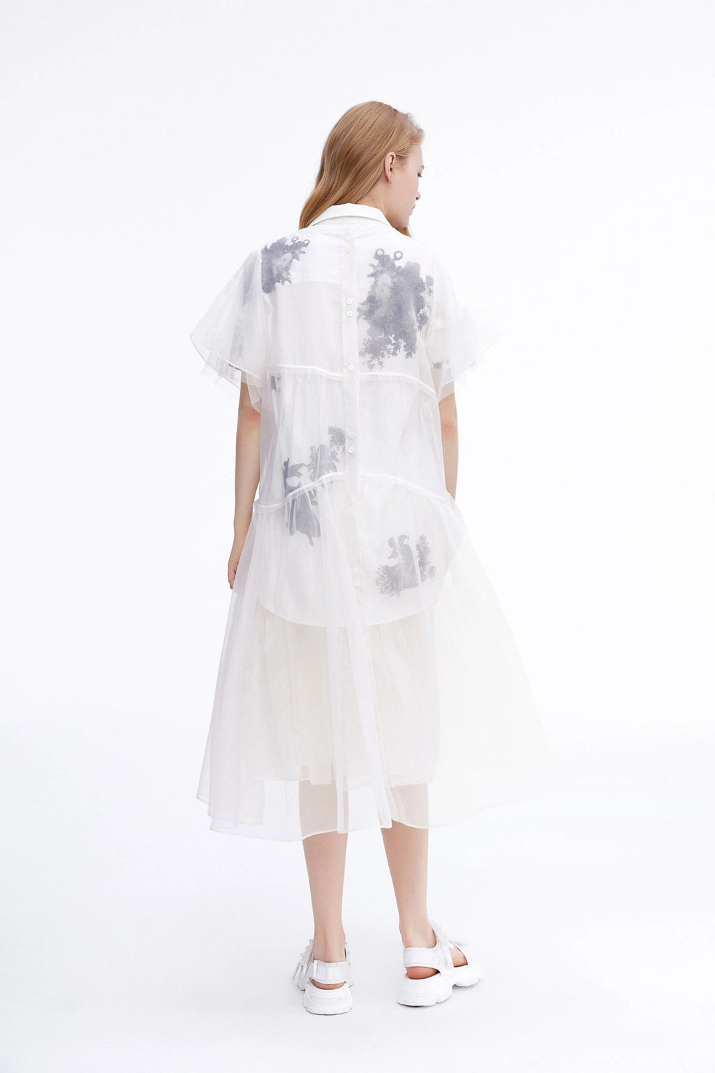 Urlazh Roma Ink-Tulle Overlay Dress