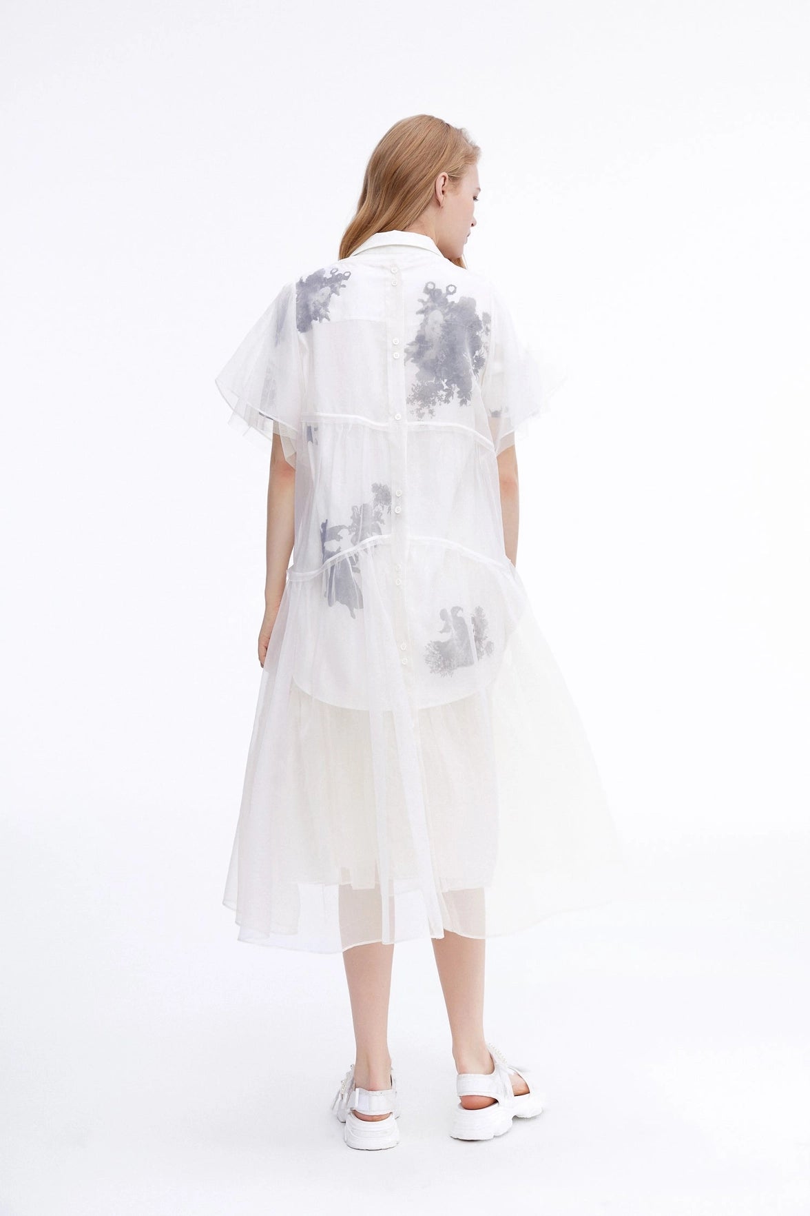 Urlazh Roma Ink-Tulle Overlay Dress