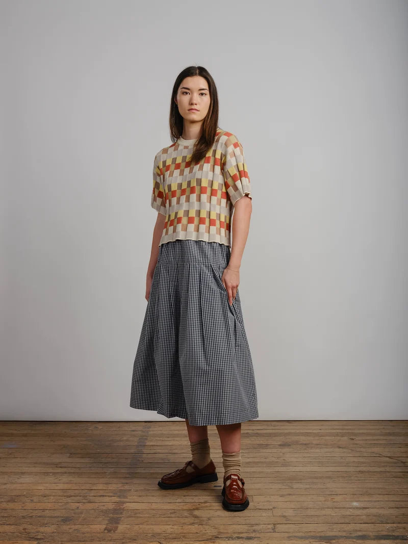 Anni Grid Plaited Tee
