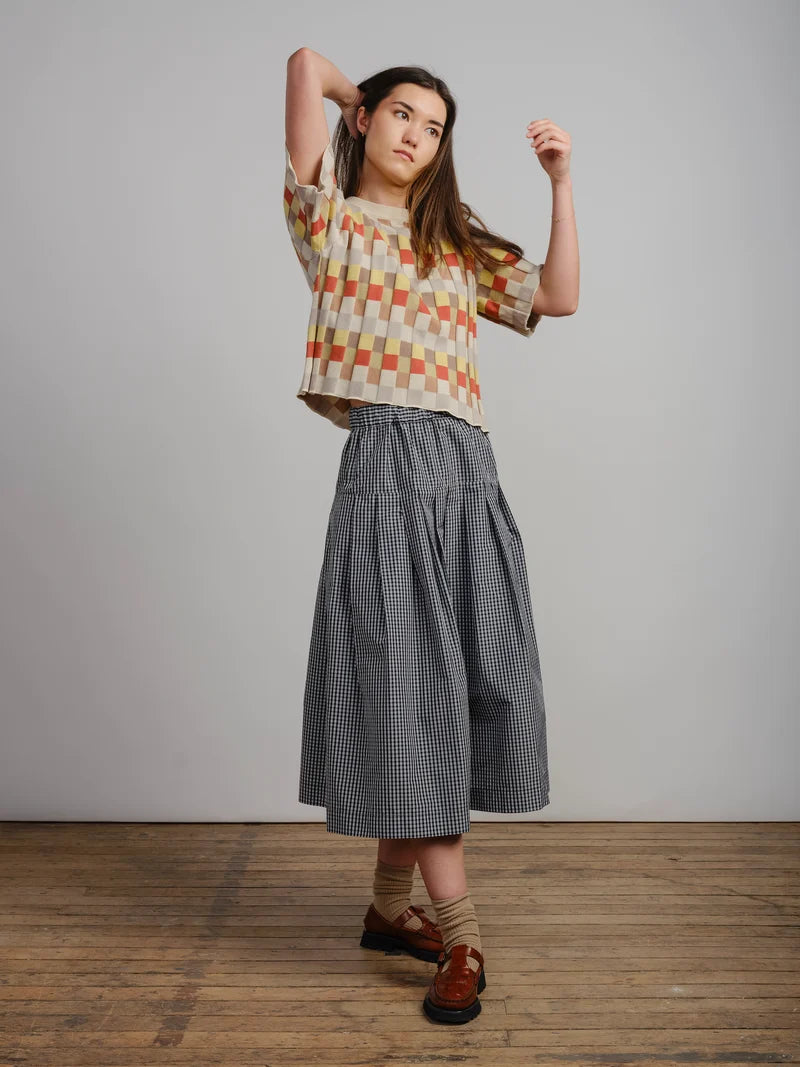 Anni Grid Plaited Tee