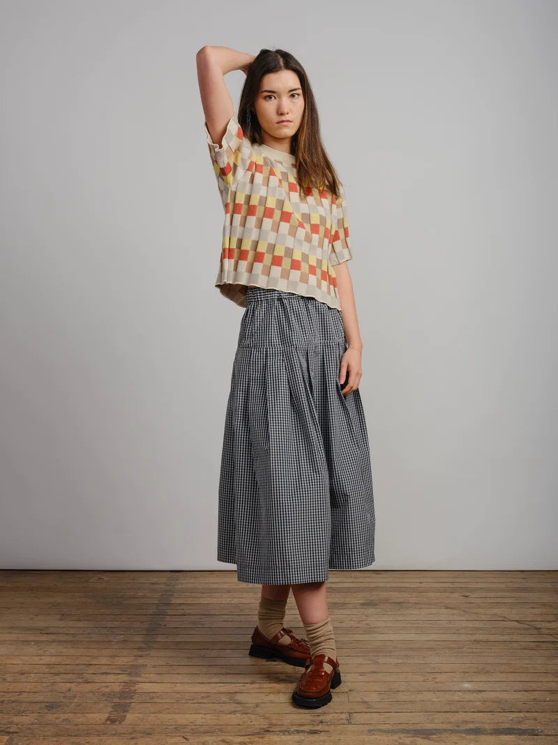 Anni Grid Plaited Tee