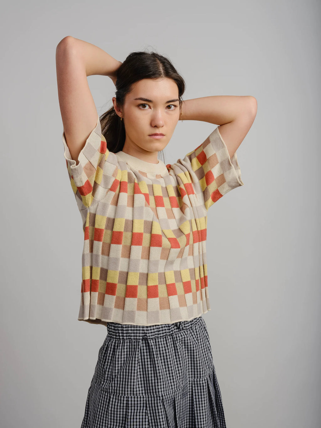 Anni Grid Plaited Tee