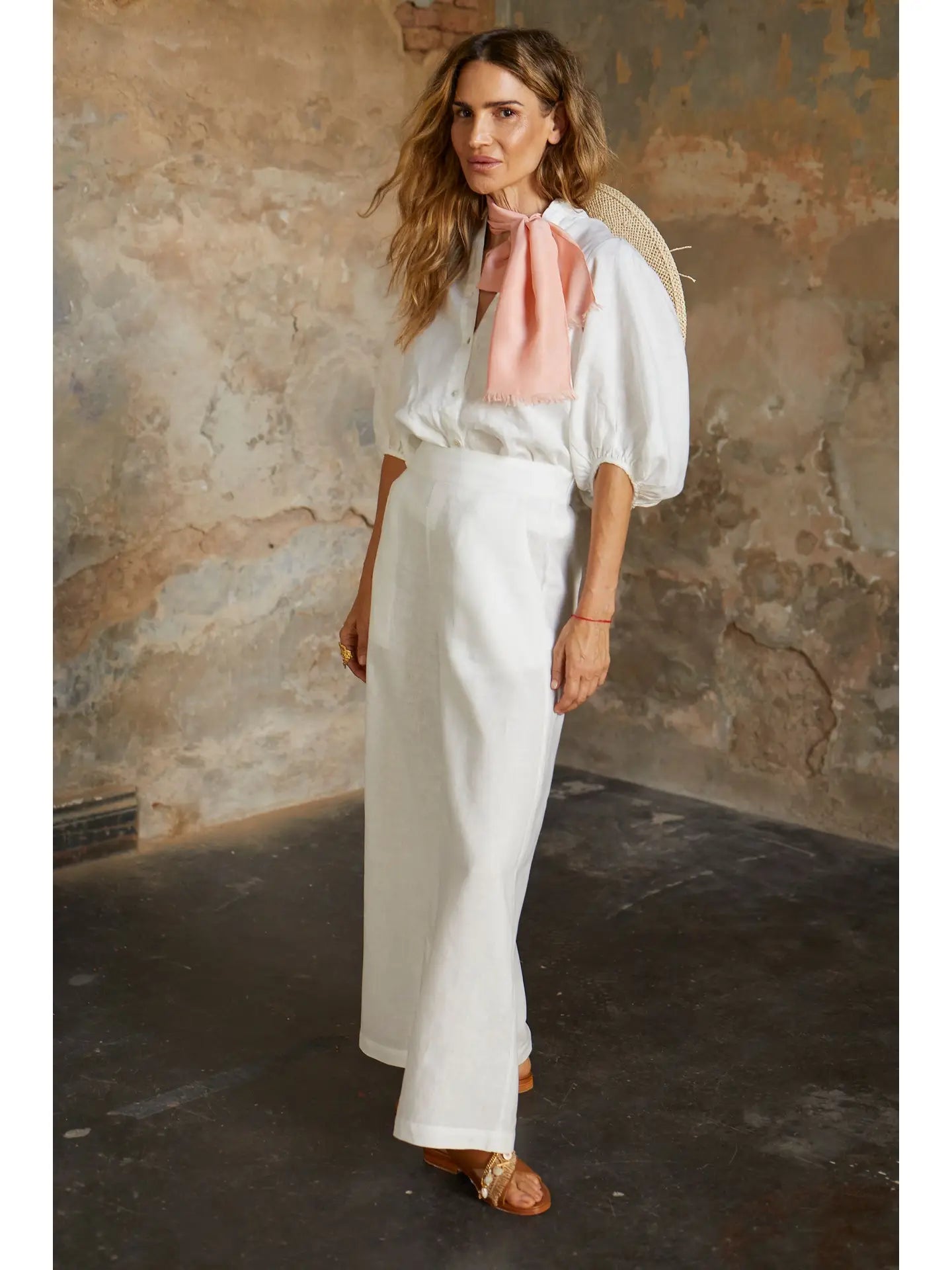 Lanhtropy Bubble Linen Shirt Off White