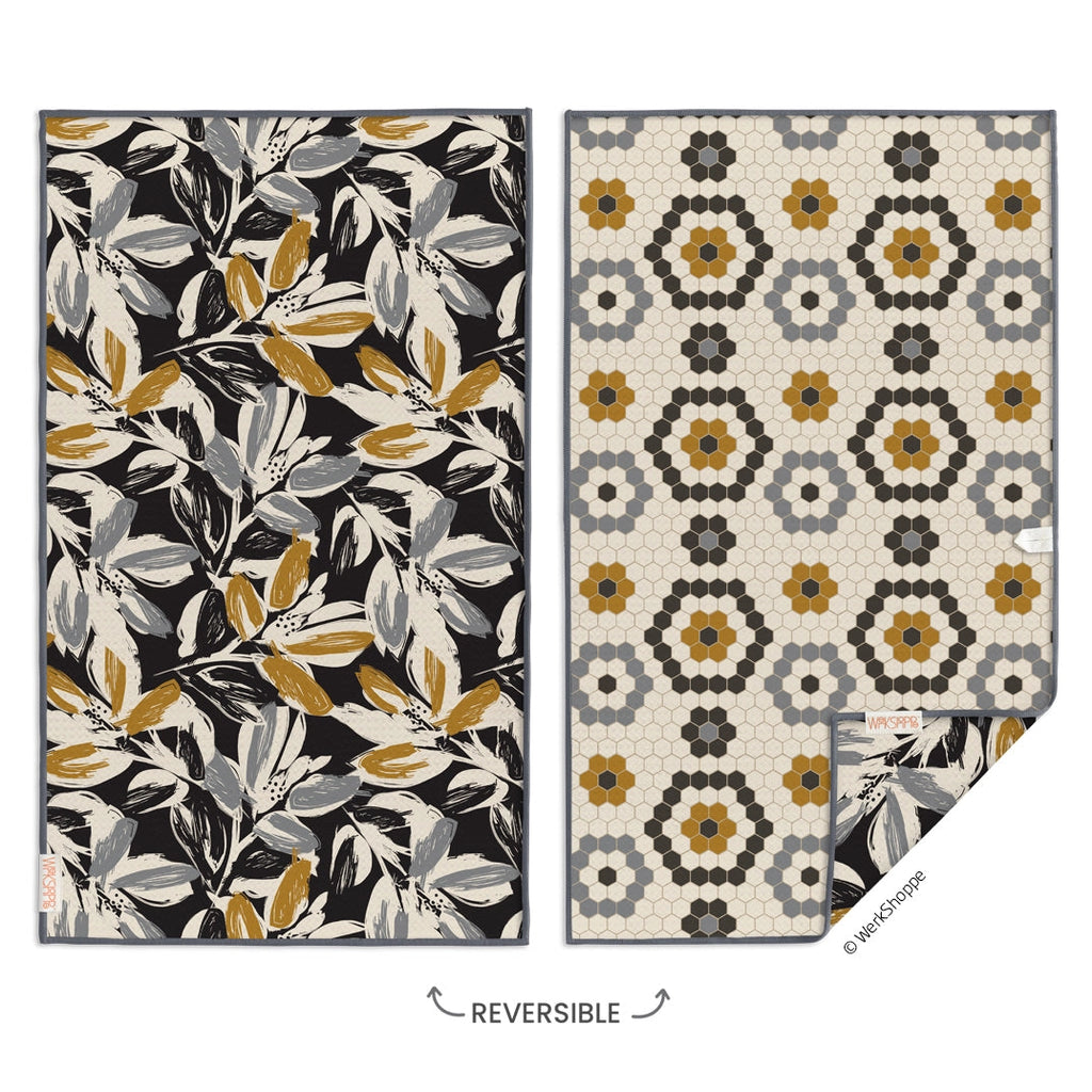 Werkshoppe Leaf Tiles Microfiber Kitchen Dish Towel
