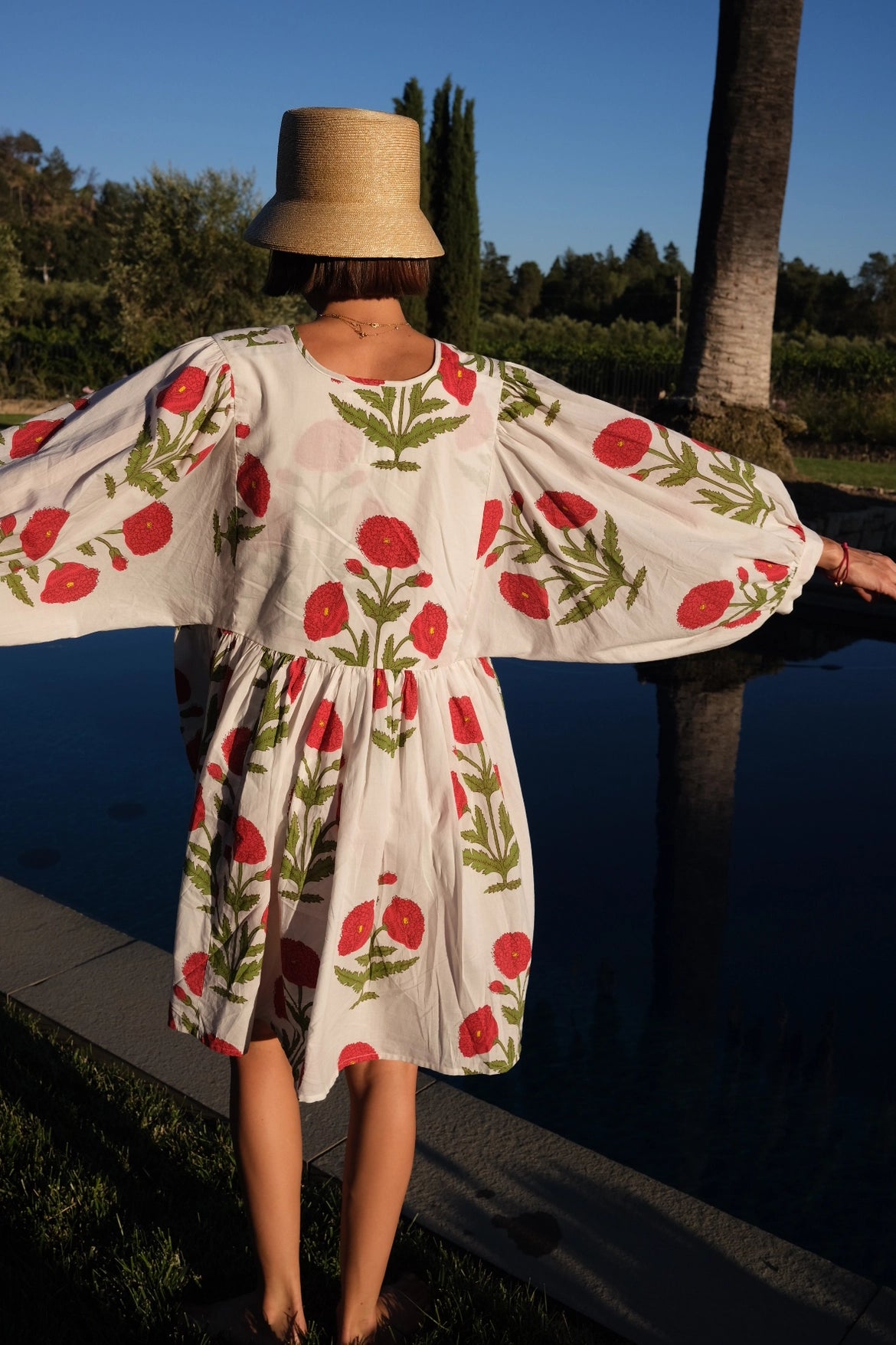 Taj Mini Dress Red Flower