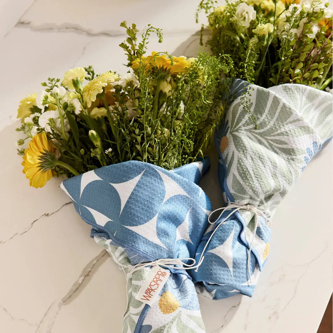 WerkShoppe Blue Coneflower Microfiber Kitchen Towel