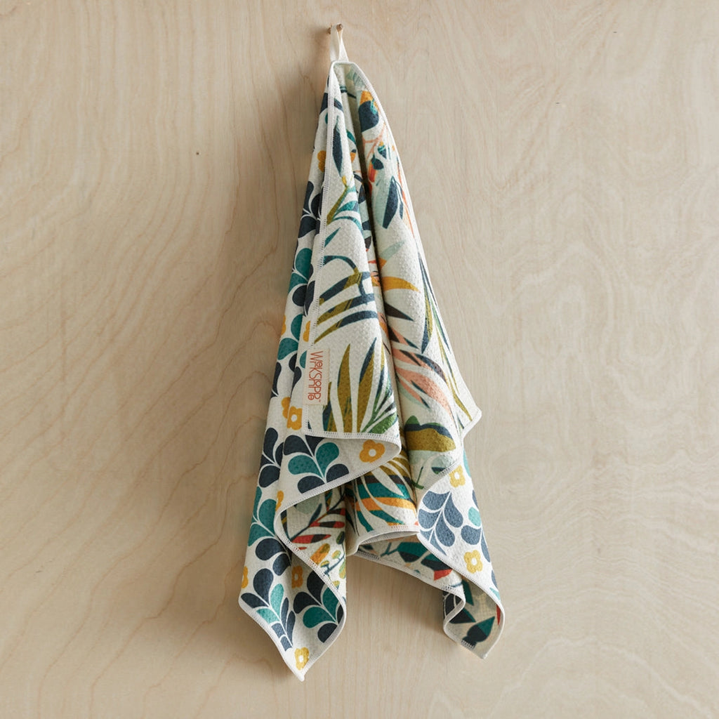 Werkshoppe Colorful Leaves Microfiber Kitchen Dish Towel