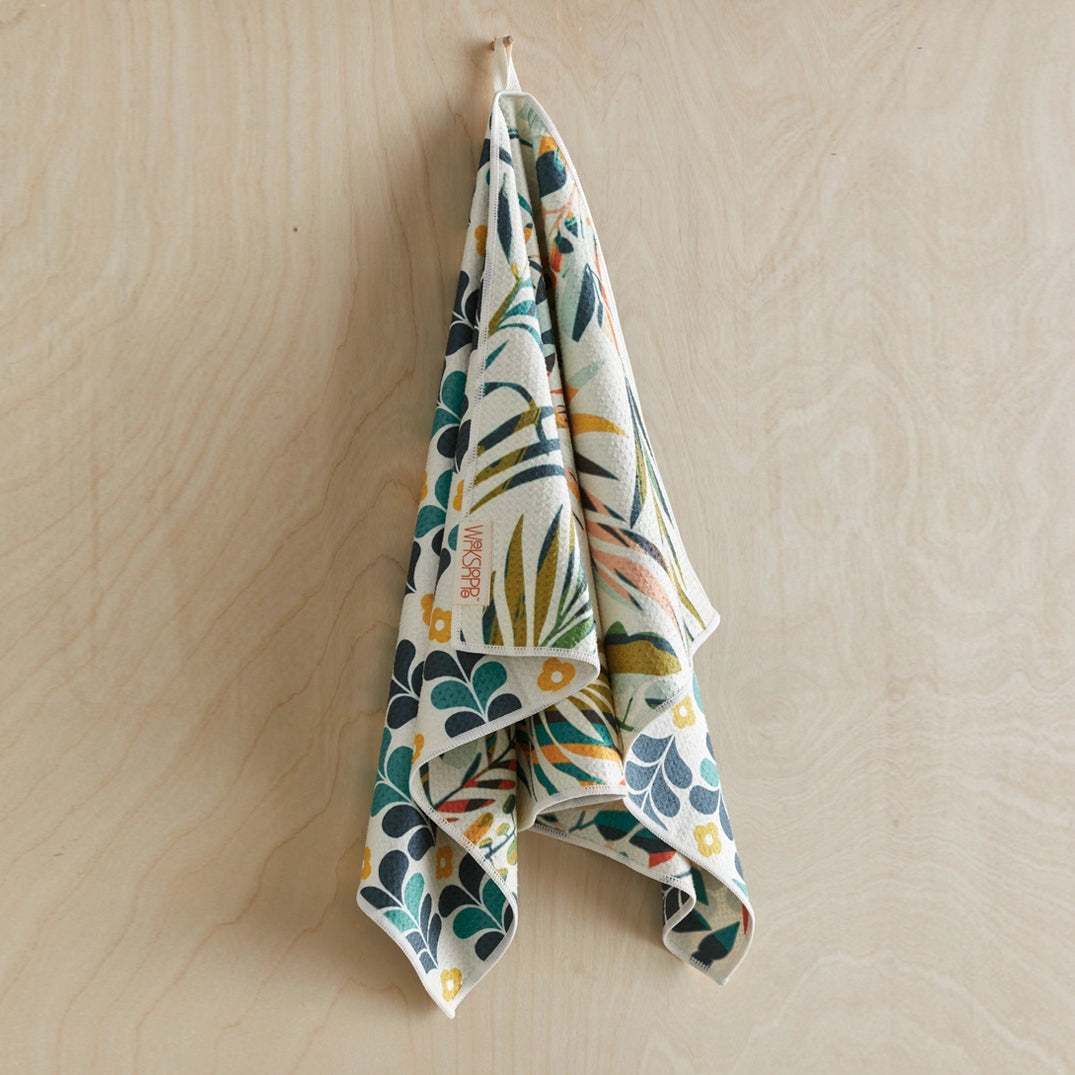 Werkshoppe Colorful Leaves Microfiber Kitchen Dish Towel