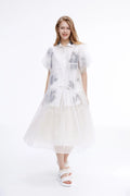 Urlazh Roma Ink-Tulle Overlay Dress