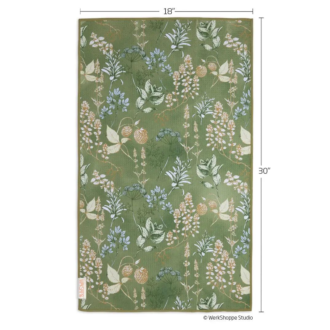 WerkShoppe Kitchen Herbs Microfiber Kitchen Dish Towel