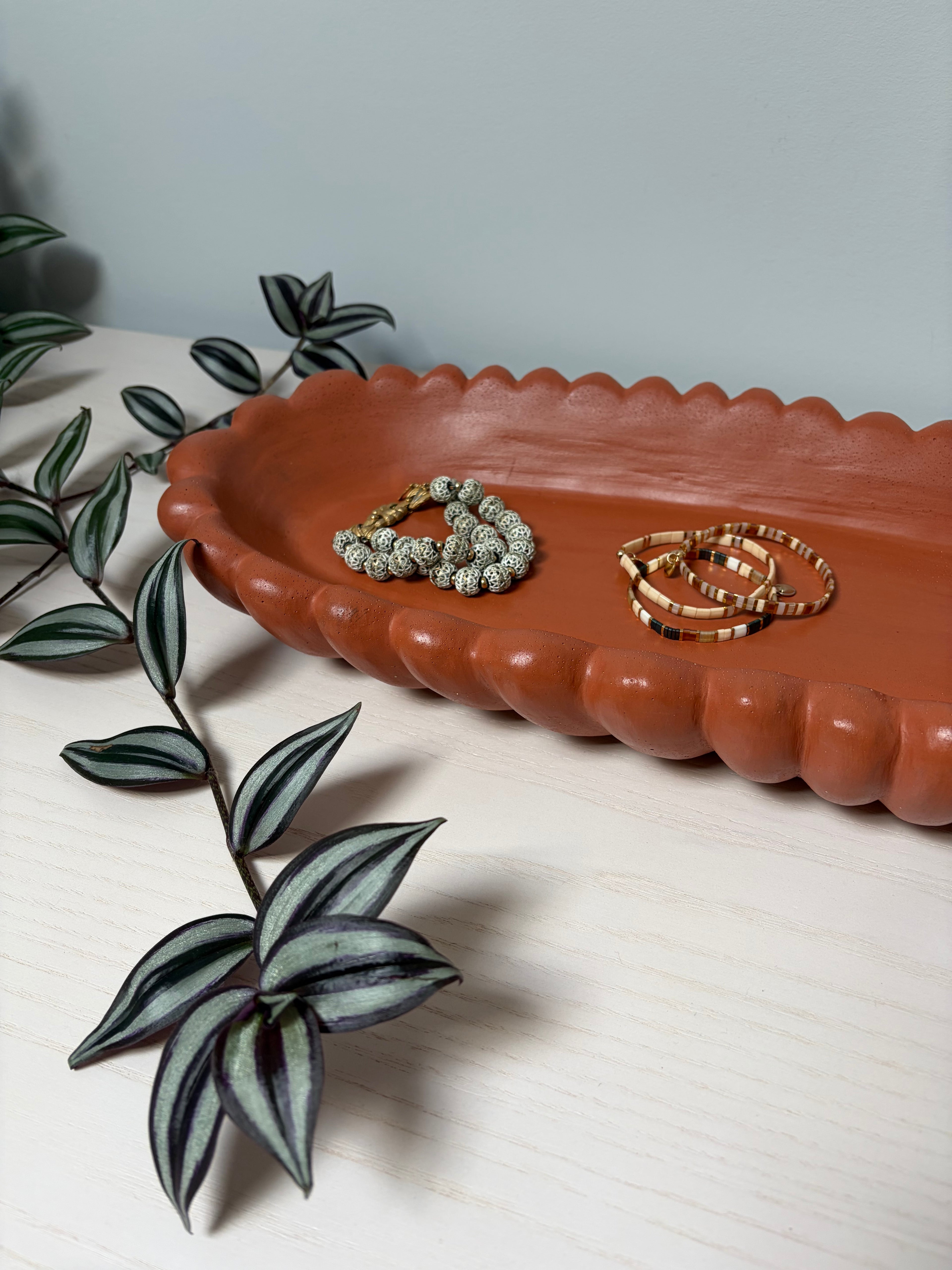 Forma Xxl Handmade Concrete Bowl Dark Terracotta