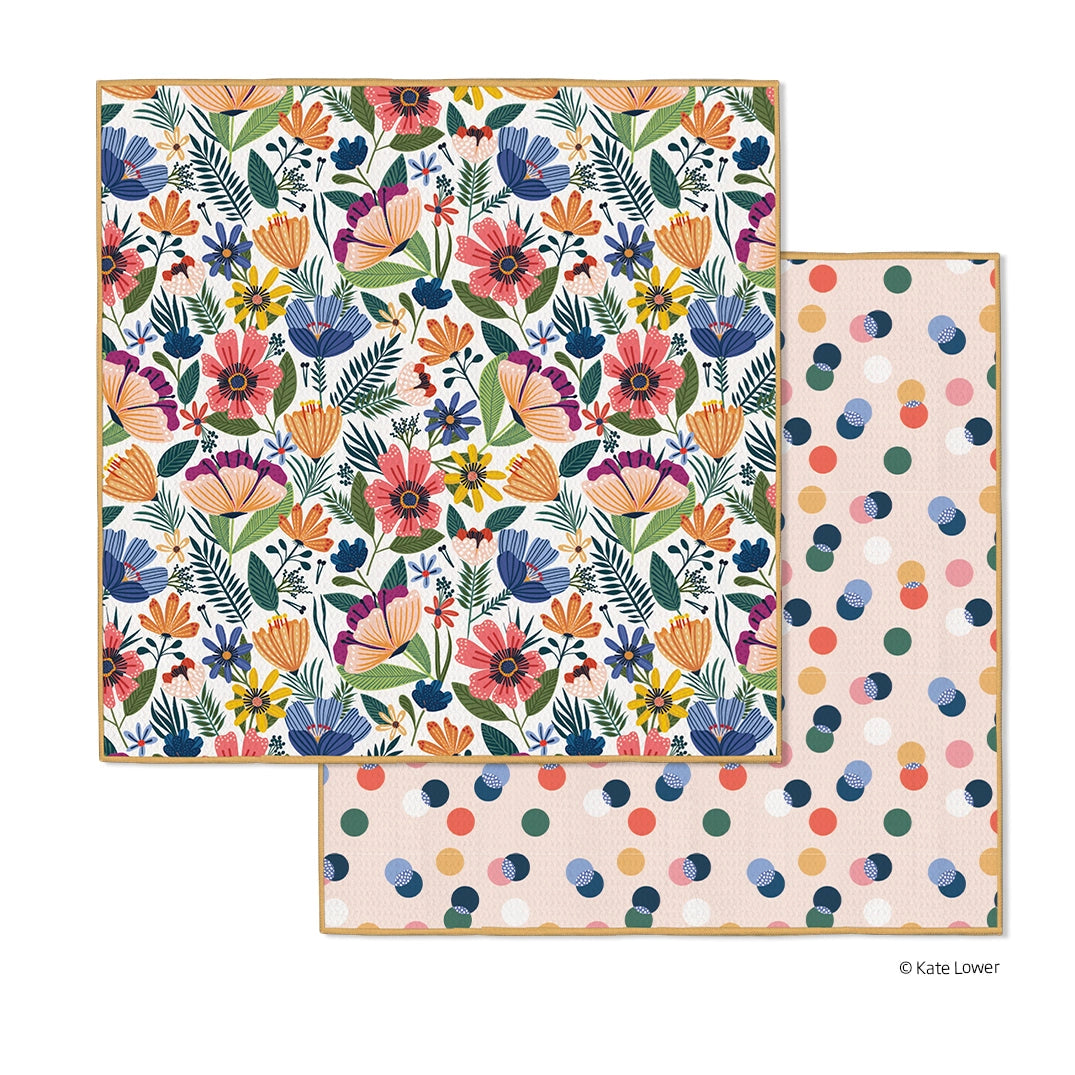 Werkshoppe Field of Flowers Microfiber Dishcloths