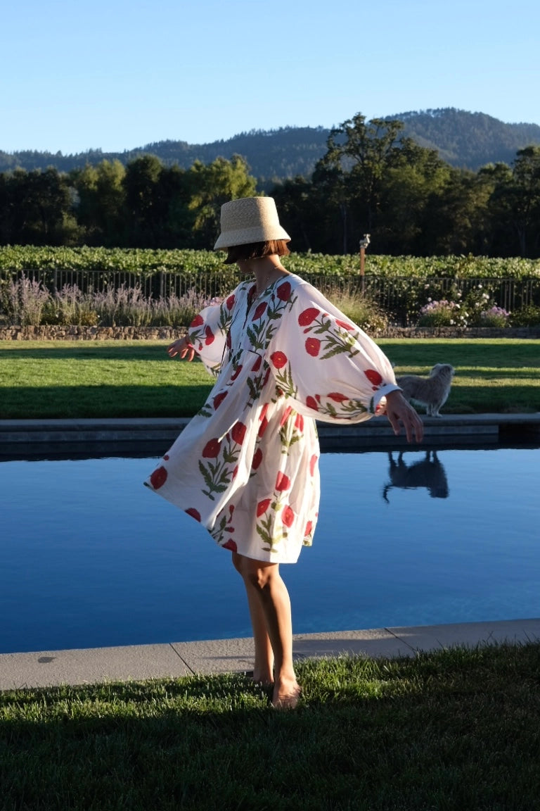 Taj Mini Dress Red Flower