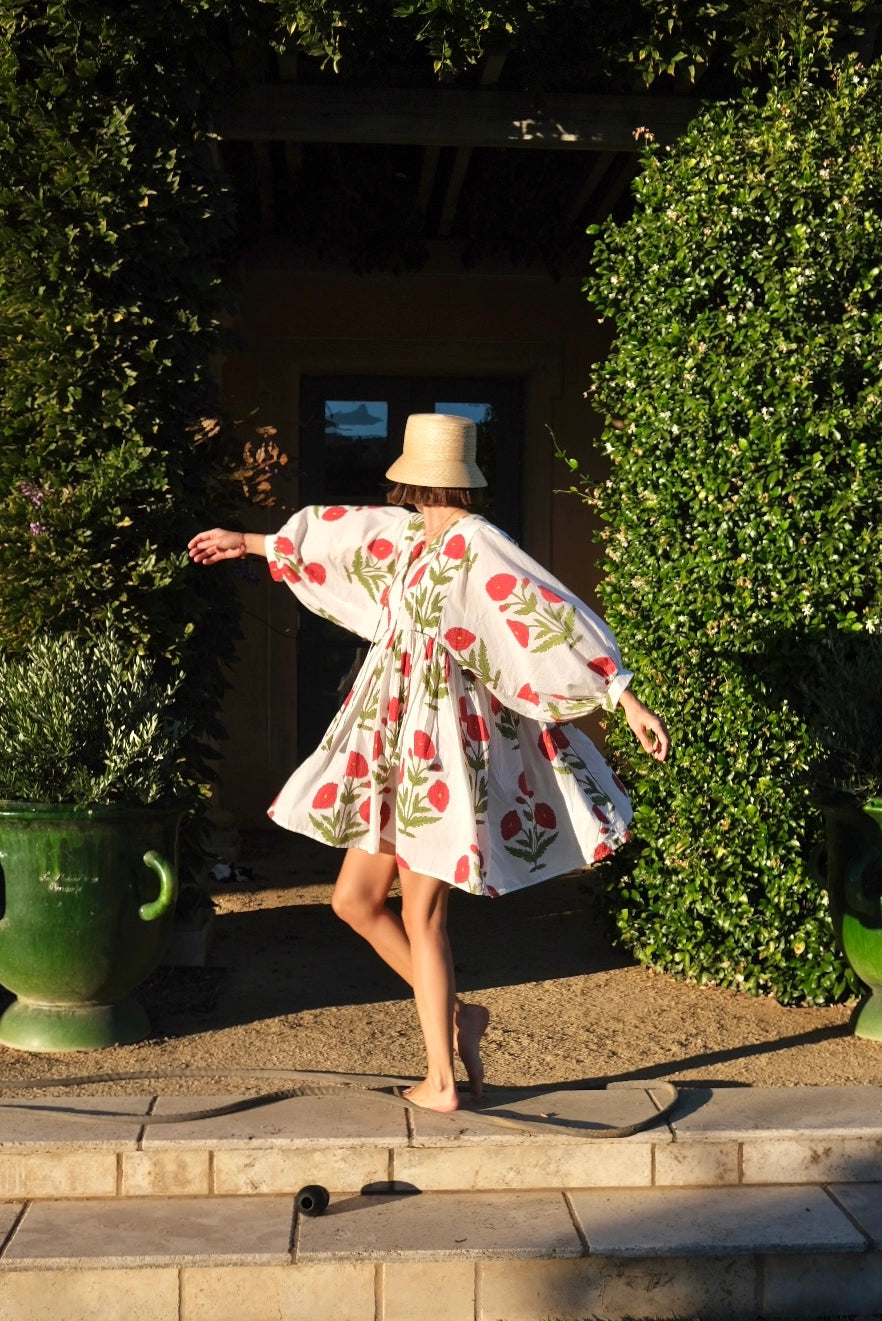 Taj Mini Dress Red Flower