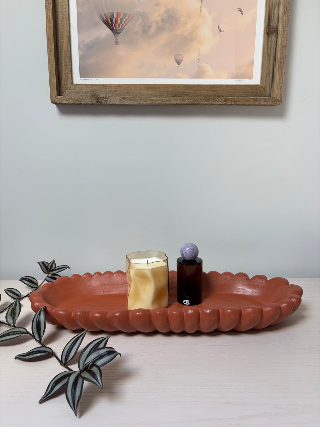 Forma Xxl Handmade Concrete Bowl Dark Terracotta