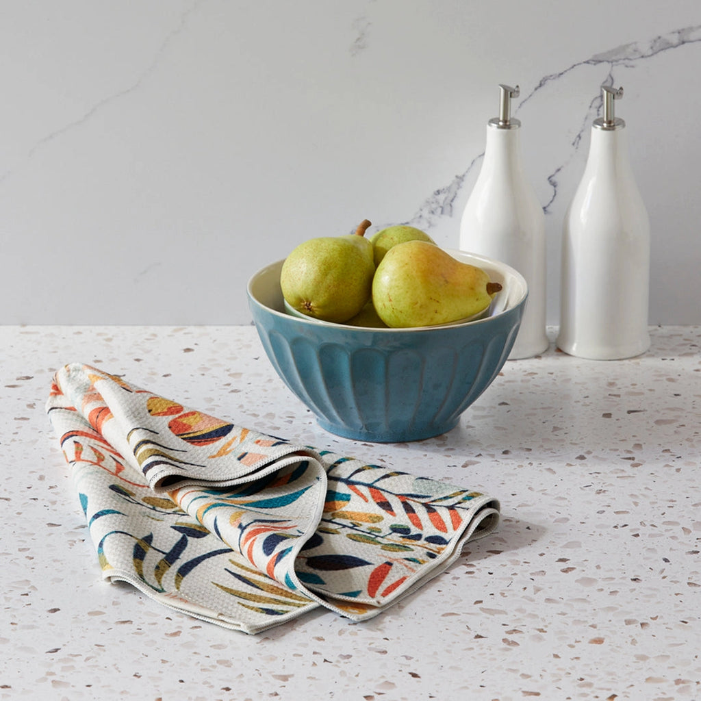 Werkshoppe Colorful Leaves Microfiber Kitchen Dish Towel