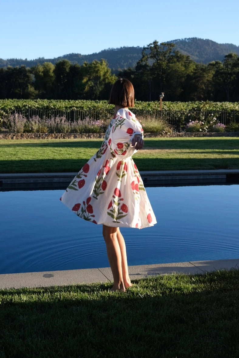 Taj Mini Dress Red Flower