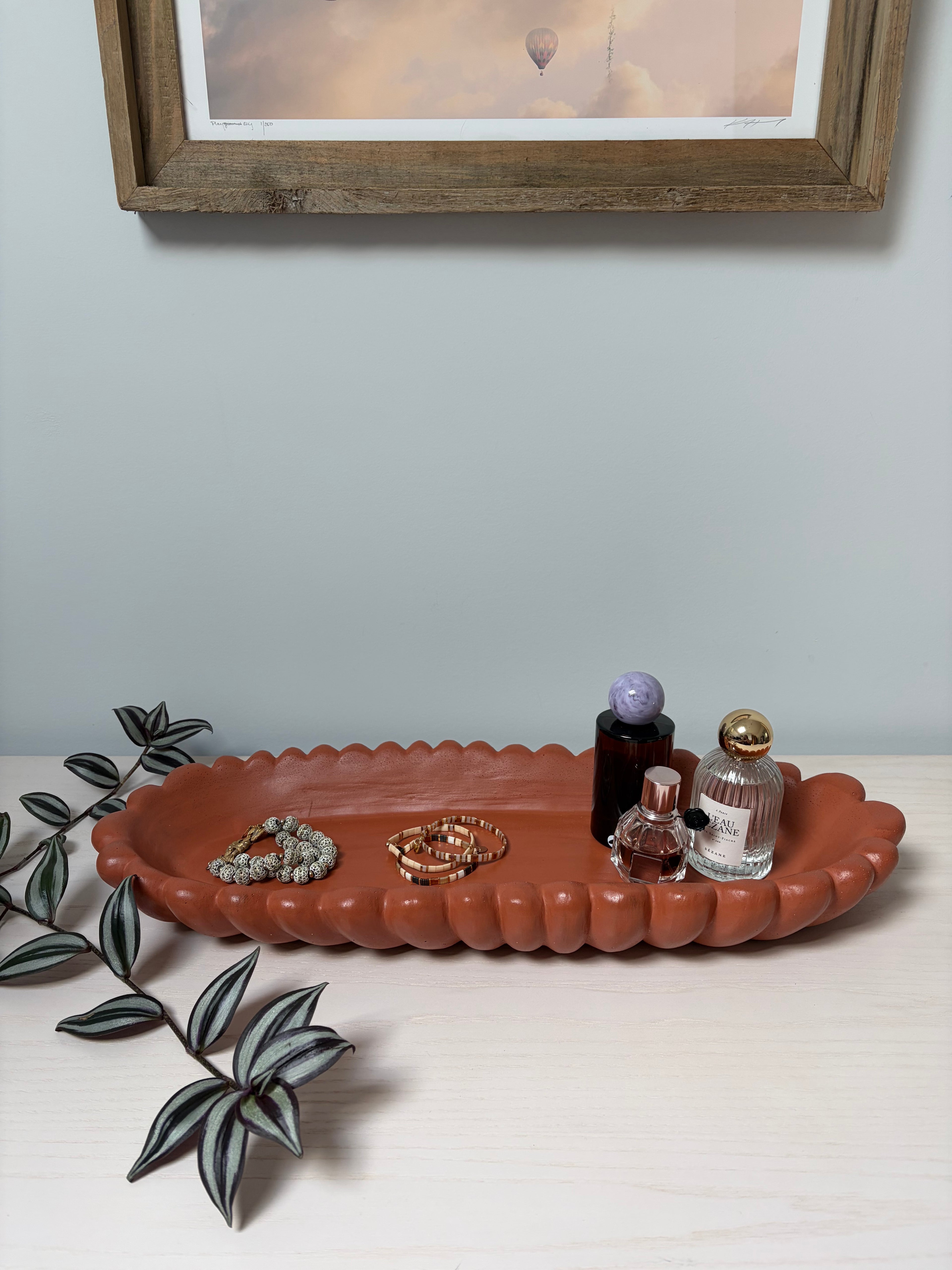 Forma Xxl Handmade Concrete Bowl Dark Terracotta