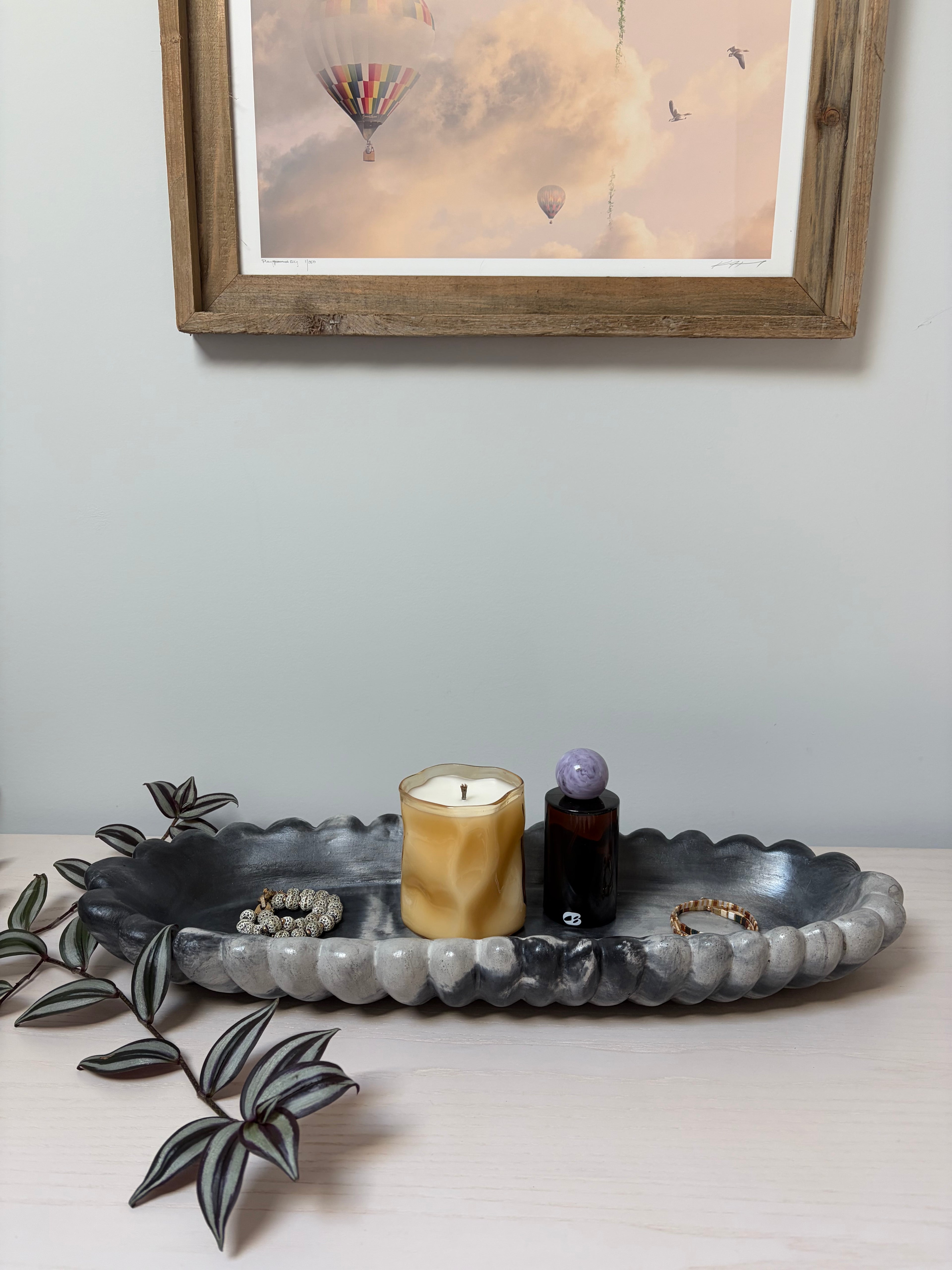 Forma Xxl Handmade Concrete Bowl Dark Marble