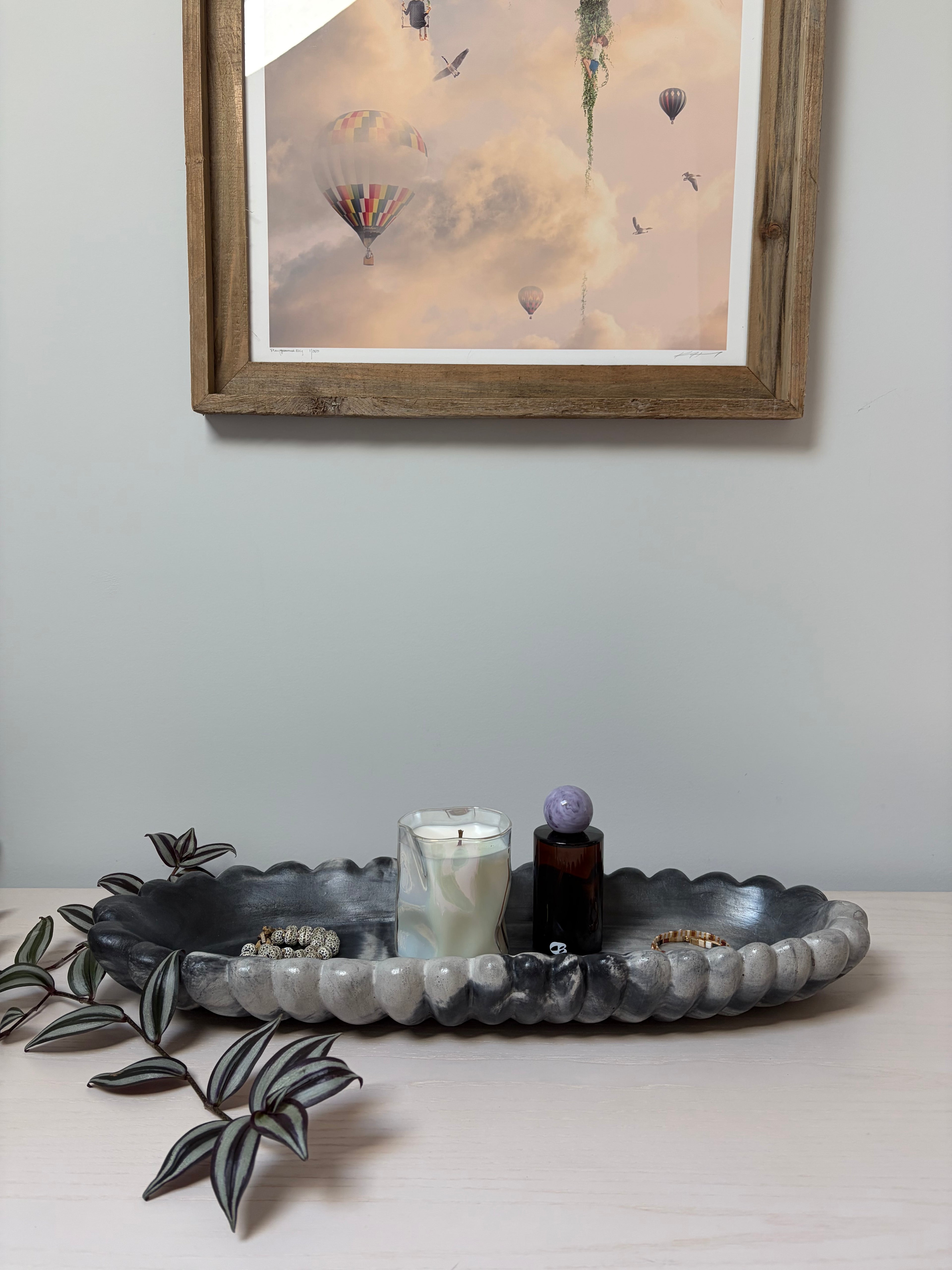 Forma Xxl Handmade Concrete Bowl Dark Marble