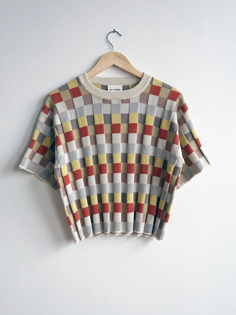Anni Grid Plaited Tee