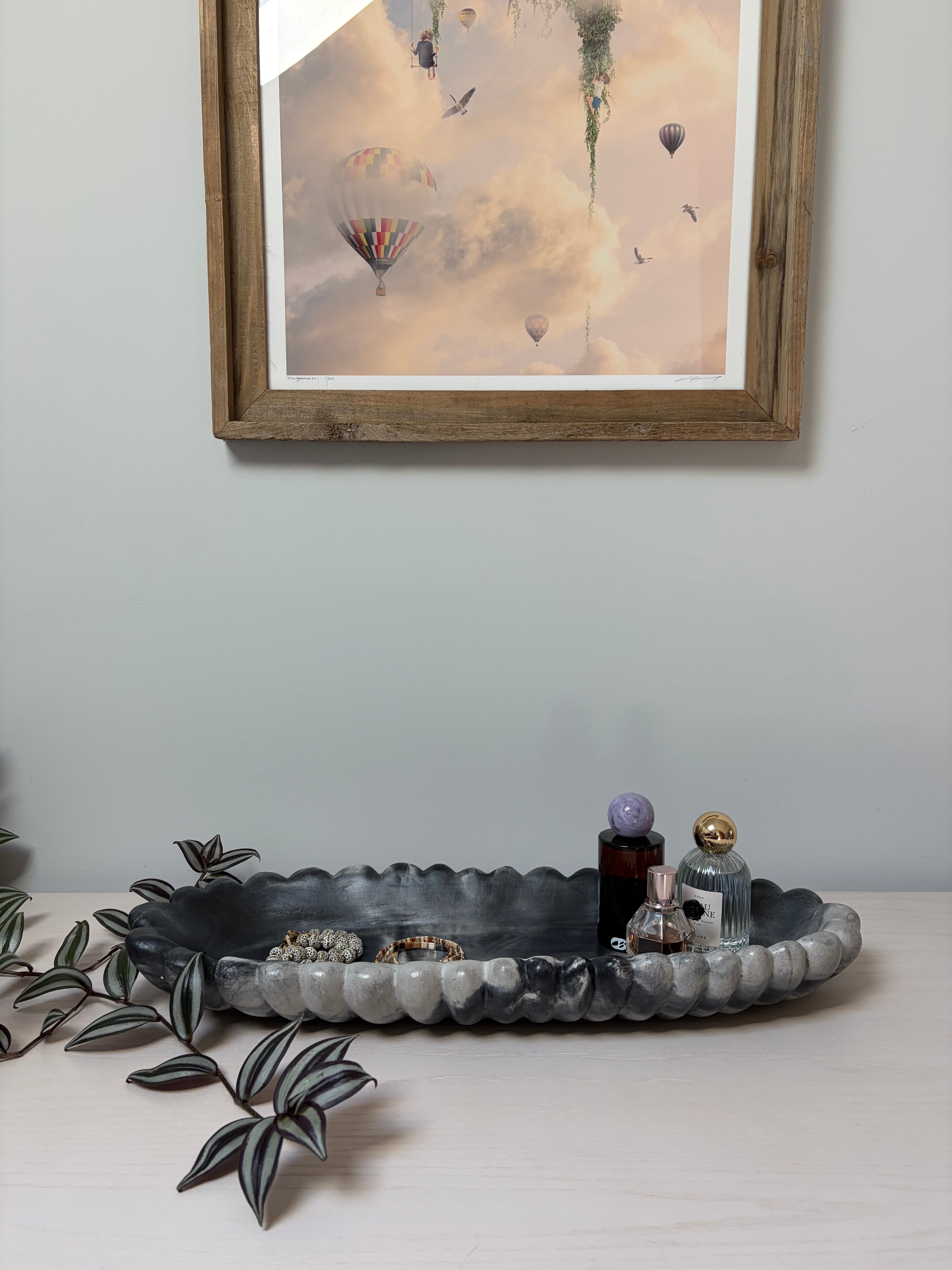 Forma Xxl Handmade Concrete Bowl Dark Marble