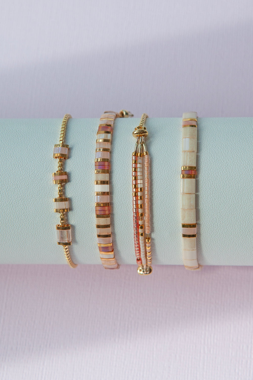 Fall From Grace Tila Bracelets - Peach Fuzz (Set of 2)