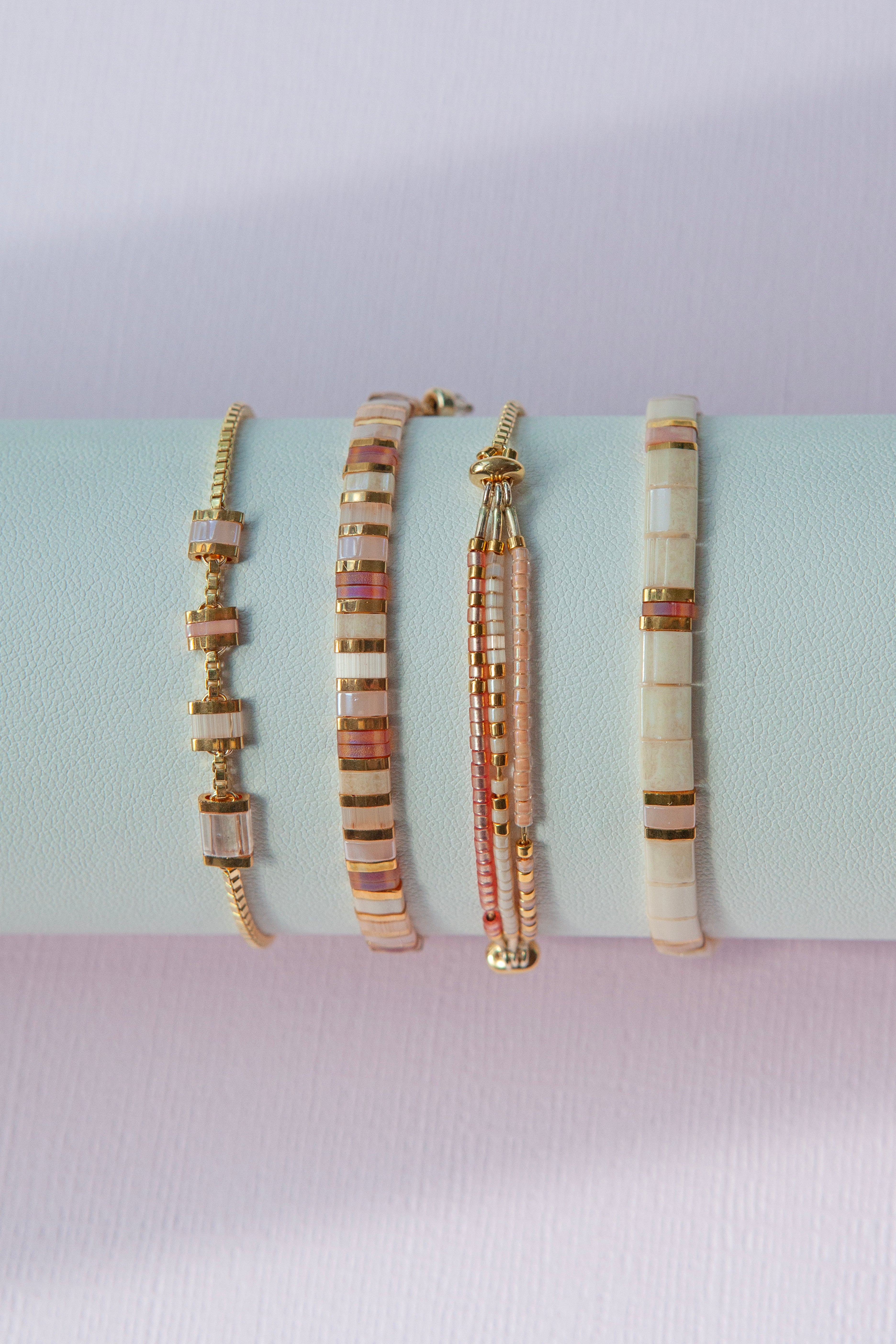 Fall From Grace Tila Bracelets - Peach Fuzz (Set of 2)