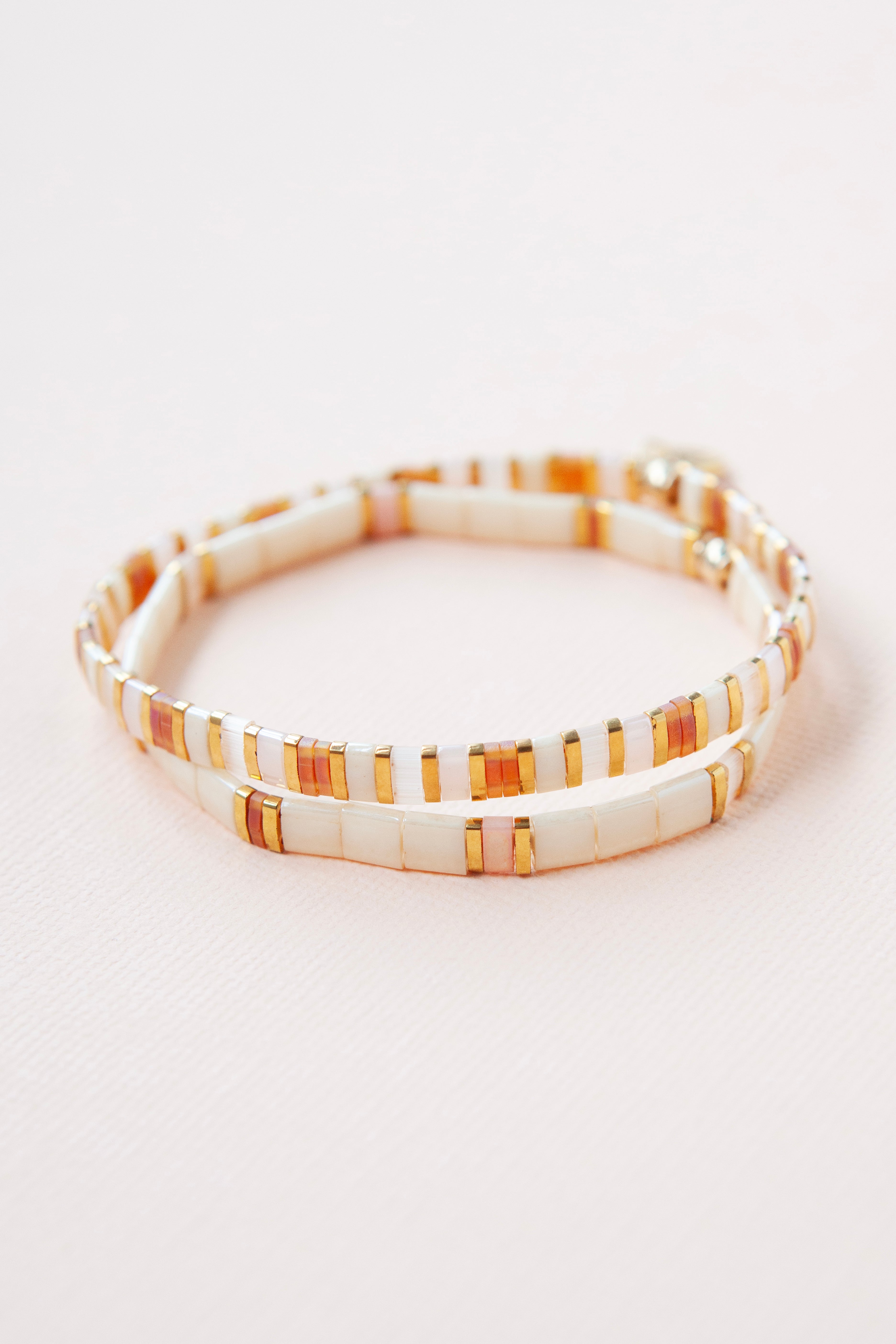 Fall From Grace Tila Bracelets - Peach Fuzz (Set of 2)