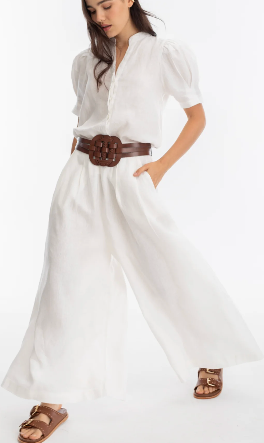 Lanhtropy Sabi Linen Pants Off White