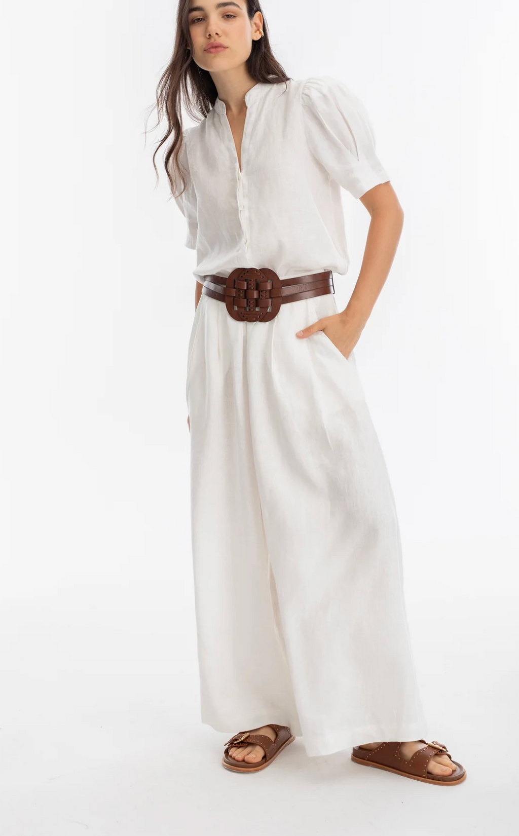 Lanhtropy Sabi Linen Pants Off White