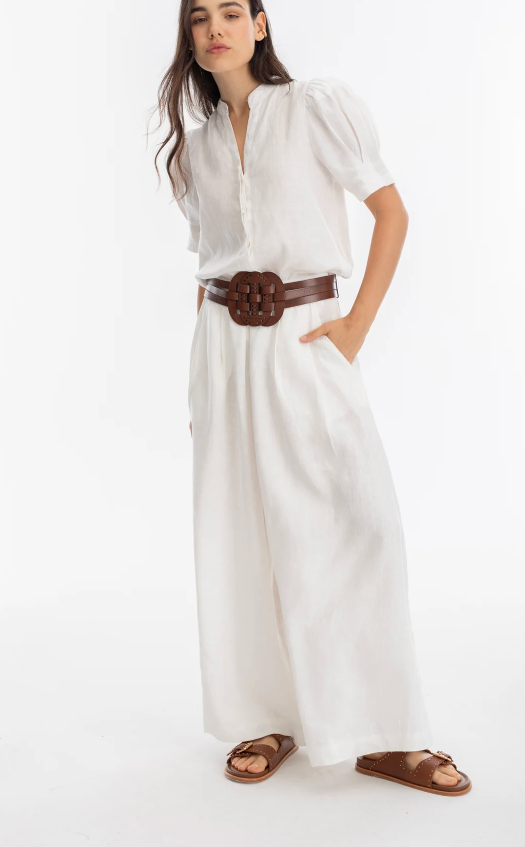 Lanhtropy Sabi Linen Pants Off White