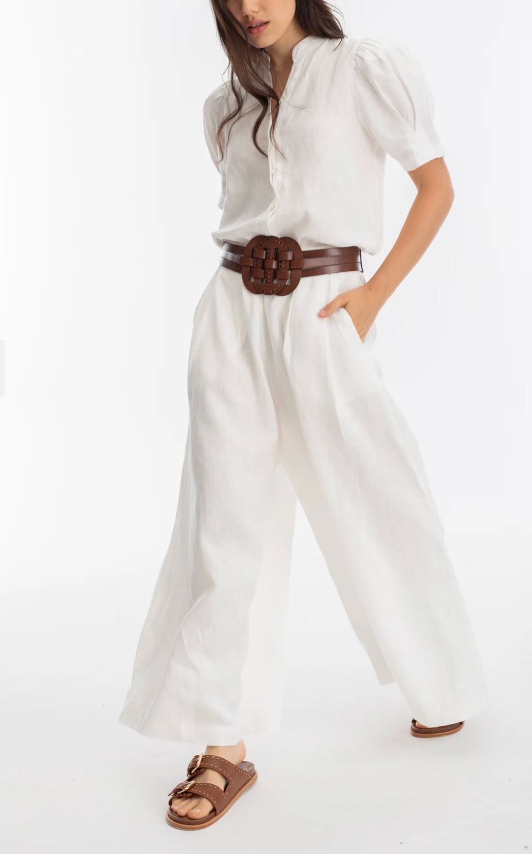 Lanhtropy Sabi Linen Pants Off White