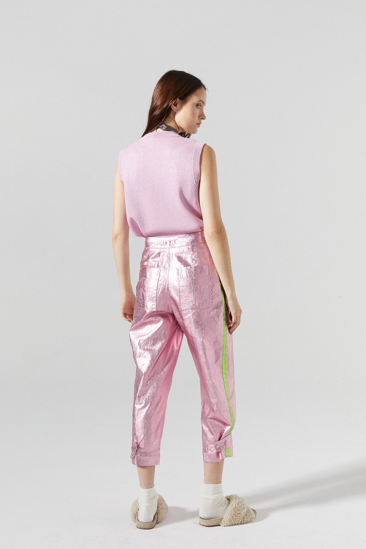 Lanhtropy Glitter Knitted Top Lilac