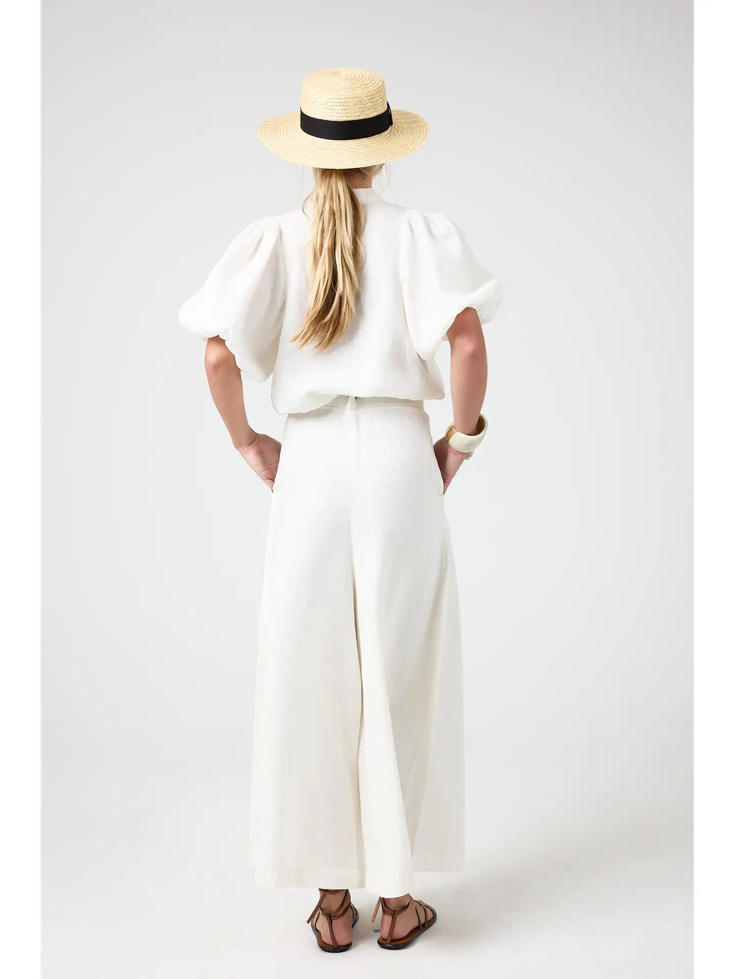 Lanhtropy Bubble Linen Shirt Off White
