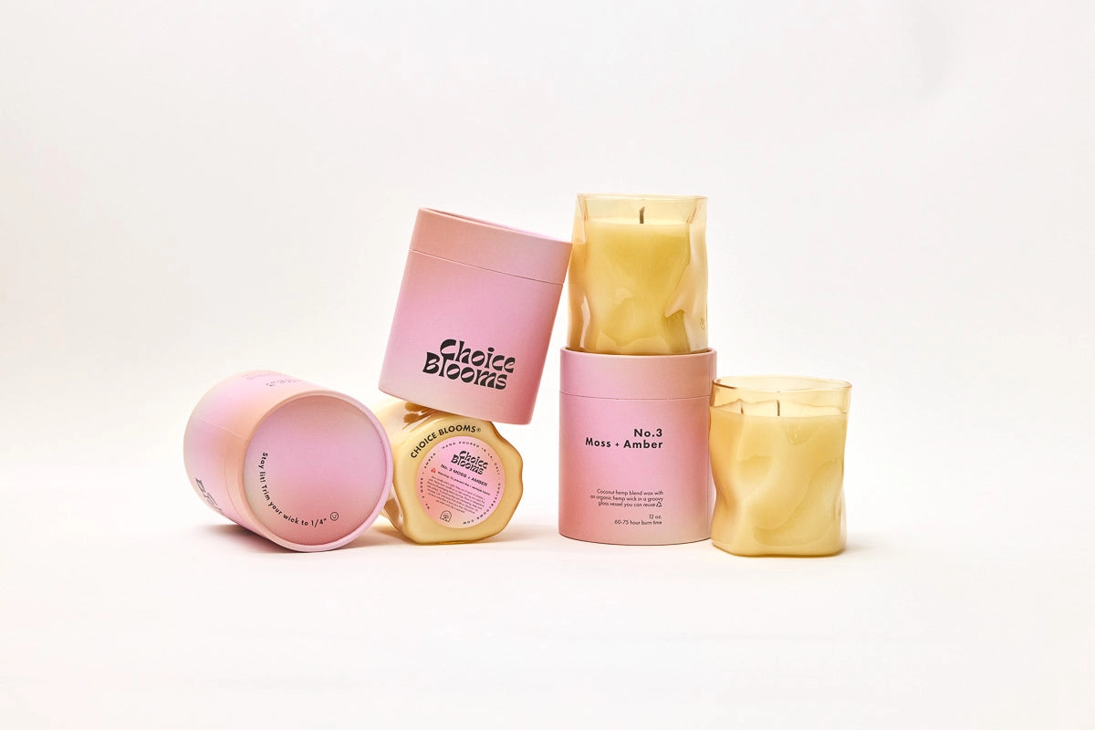 Choice Blooms 12oz. No. 3 Moss + Amber Candle